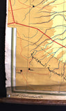 Vintage Pull-down School Wall Map of Iraq (Pipe Lines) خريطة العراق