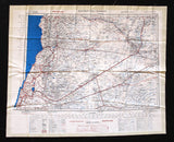 Cold War-era British GSGS Silk Escape Map (Beyrouth – Damas - Al Jauf - Saudi Arabia) Map 1951