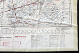 Cold War-era British GSGS Silk Escape Map (Beyrouth – Damas - Al Jauf - Saudi Arabia) Map 1951
