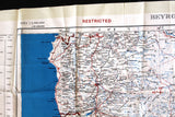 Cold War-era British GSGS Silk Escape Map (Beyrouth – Damas - Al Jauf - Saudi Arabia) Map 1951