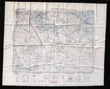 Cold War-era British GSGS Silk Escape Map (Beyrouth – Damas - Al Jauf - Saudi Arabia) Map 1951
