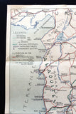 Carte Touristique de la Syrie, du Liban et des Alaouites, Syria Lebanon Lebanese Map 1928