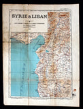 Syrie & Liban, Syria Lebanon Lebanese French Map 1939