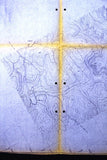 خريطة مخطط مشروع الليطاني Litani River Development Blueprint Lebanon Lebanese Map 1967