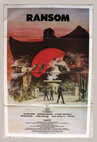 Ransom (Oliver Reed) 39"x27" Original Lebanese Movie Poster 70s