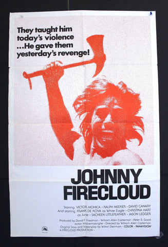 Johnny Firecloud 41"x27" Original Movie US Poster 70s