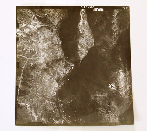 صورة جوية الأصلية جبال لبنان Mountains Lebanon, Villages Liban aerial Photo 1962