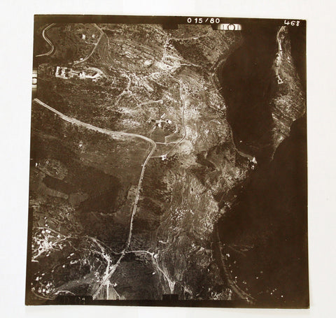 صورة جوية الأصلية جبال لبنان Mountains Lebanon Liban aerial Photo 1962