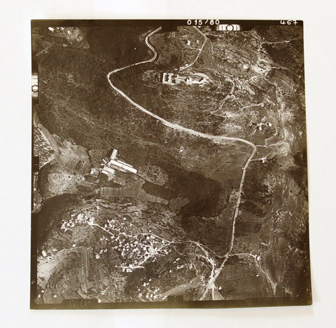 صورة جوية الأصلية جبال لبنان Mountains Lebanon Liban aerial Photo 1962