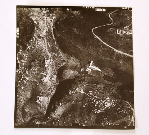 صورة جوية الأصلية جبال لبنان Mount Lebanon Liban aerial Photo 1962