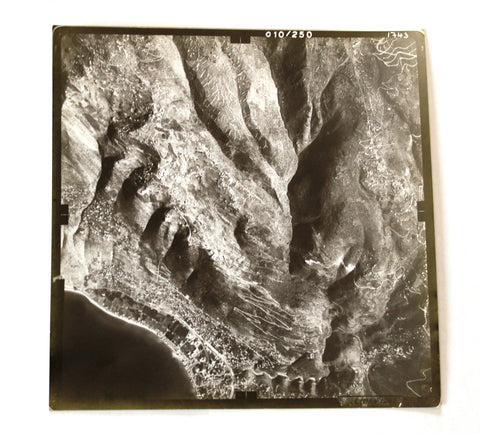 صورة جوية الأصلية خليج جونيه، حريصا, لبنان Jounieh Bay, Harissa Lebanon Liban aerial Photo 1962