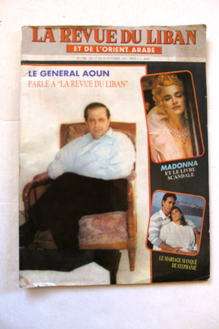 La Revue Du Liban Lebanese Madonna French Oversized Magazine 1992 (Copy)