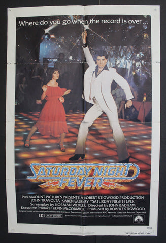 Saturday Night Fever (John Travolta) 41"x27" Original Movie US Poster 70s