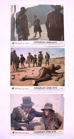 (Set of 7) CHARLEY-ONE-EYE (Richard Roundtree) UK British Films Lobby Card 70s