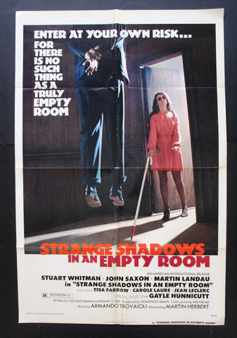 Strange Shadow in an Empty Room 41"x27" Original Movie US Poster 70s