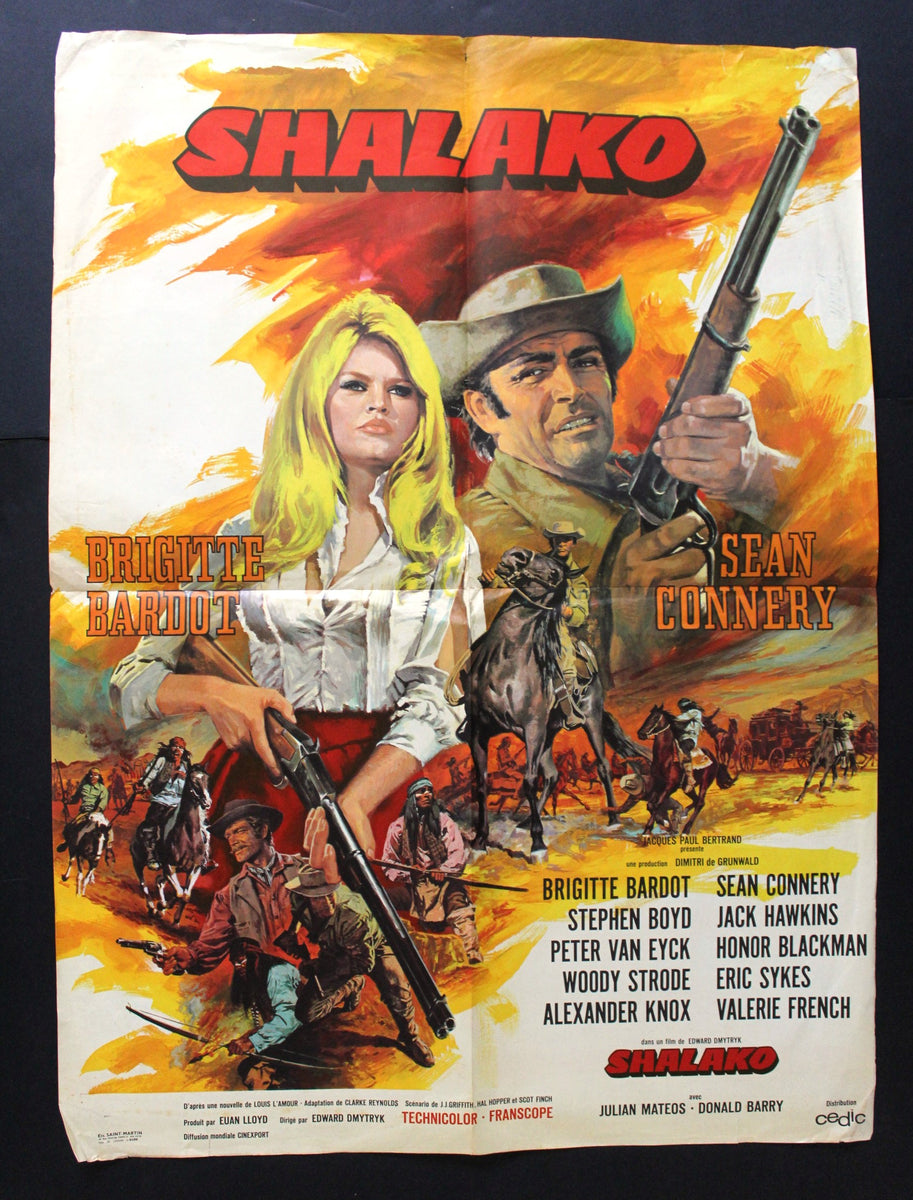 Shalako {BRIGITTE BARDOT SEAN C.} 80x60cm French Movie Poster 60s ...