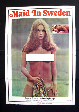 Maid in Sweden (Christina Lindberg) Lebanese Film Poster 70s