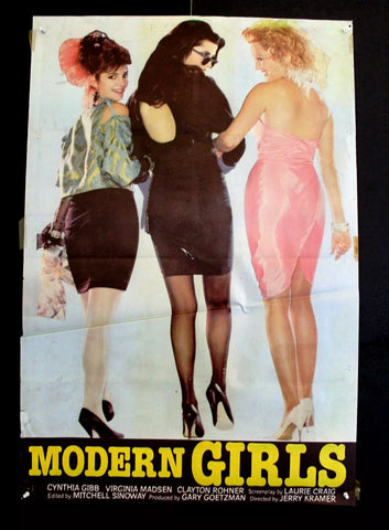 Modern Girls {Cynthia Gibb} 39x27" Original Lebanese Movie Poster 80s