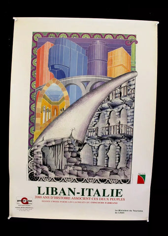 Liban-Italie Italian-Lebanese cultural association-ACIL J Original Poster 90s