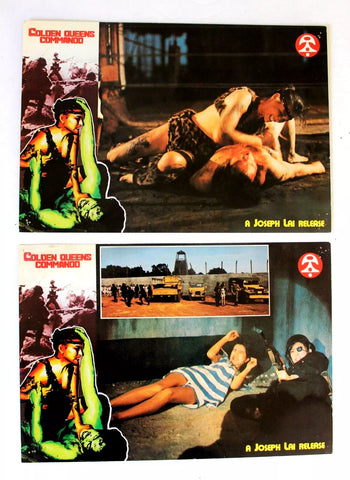 (Set of 6) Golden Queen's Commando Rare Kung Fu Original Lobby Card 80s