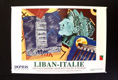 Liban-Italie Italian-Lebanese cultural association-ACIL C Original Poster 90s