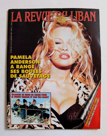 La Revue Du Liban Lebanese  Pamela Anderson French Oversized Magazine 1997