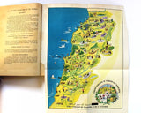 كتاب دليل السياحة والاصطياف لبنان Arabic  Lebanon Guide, Map Lebanese Book 1955