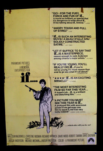 If.... (Malcolm McDowell) Original US 41x27" Movie Poster 60s