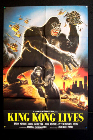 King kong Lives {LINDA HAMILTON} Original Lebanese Movie Poster 80s