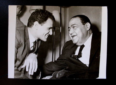 صورة عبد الحليم حافظ, كمال الشناوي Abdel Halim Hafez Original Arabic Photo 1970?