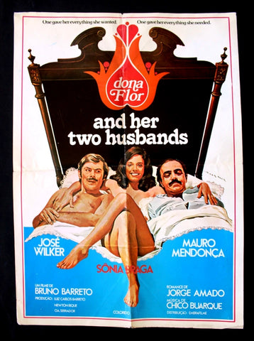 Dona Flor and Her Two Husbands (Sonia Braga) 20x27" Lebanese Movie Poster 70s