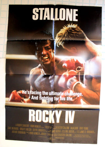 Rocky IV {SYLVESTER STALLONE} 39x27" Original A Lebanese Movie Poster 80s