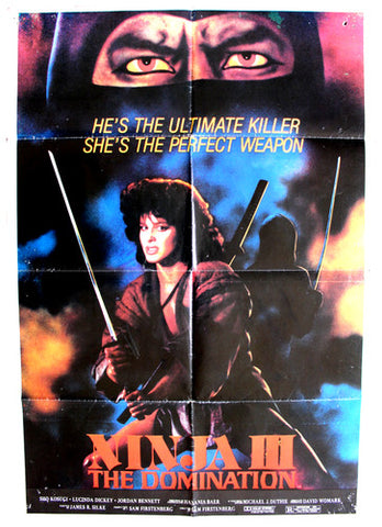 Ninja III: The Domination (Lucinda Dickey) 39x27" Lebanese Org. Movie Poster 80s