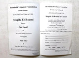 منشورة حفل ماجدة الرومي Majida El Roumey Arabic Concert Flyer 1989