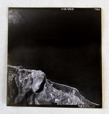 صورة جوية الأصلية خليج شكا, لبنان Ras Chekka Peninsula Lebanon Liban aerial Photo 1962