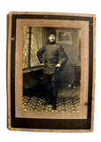 Ottoman Turkish Asker (Young Soldier) Authentic B&W Photo 1328 H- 1910