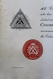 Beirut, Syria, Tube Freemason Supreme Grand Arch Chapter of Scotland Certification, UN 1941