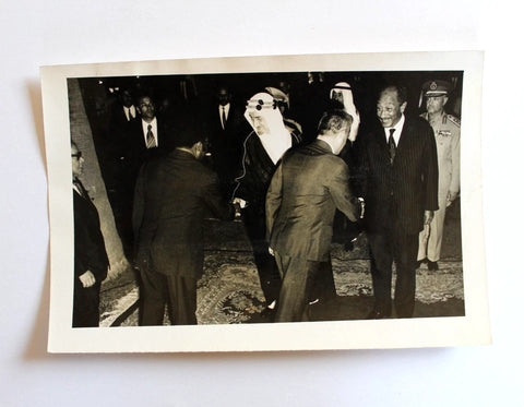صورة الملك فيصل بن عبدالعزيز آل سعود, أنور السادات King Faisal Saudi Arabia Photo 1970s