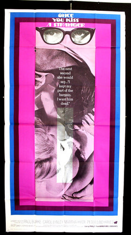 Once You Kiss a Stranger (Paul Burke) 81x41" Original US Movie 3sh Poster 60s