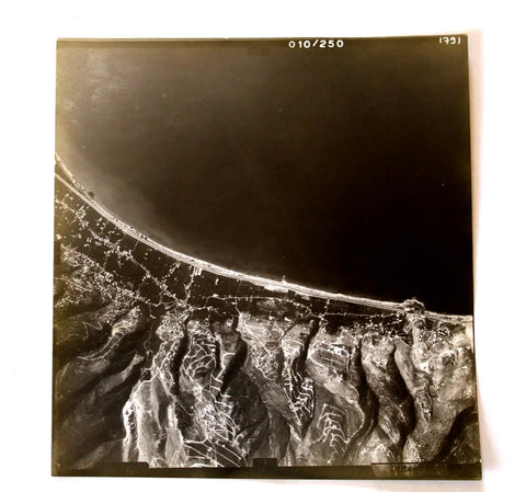 صورة جوية الأصلية خليج شكا, لبنان Chekka Bay Lebanon Liban aerial Photo 1962