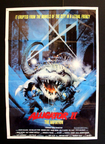 Alligator II: The Mutation 39x27" Original Lebanese Movie Poster 90s