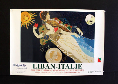 Liban-Italie Italian-Lebanese cultural association-ACIL I Original Poster 90s