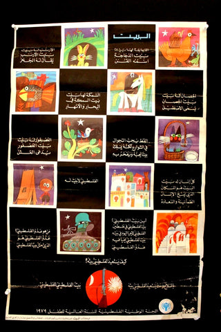 ملصق كيف يستعيد الفلسطيني بيته؟ How Do Palestinians Regain their Homes? Arabic Poster 70s