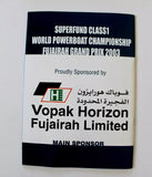 بروجرام سباق الإمارات Powerboat Championship Arabic Program UAE Magazine 2003