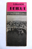 Lebanon Beirut Vintage Lebanese Tourism german BROCHURE Map 70s?