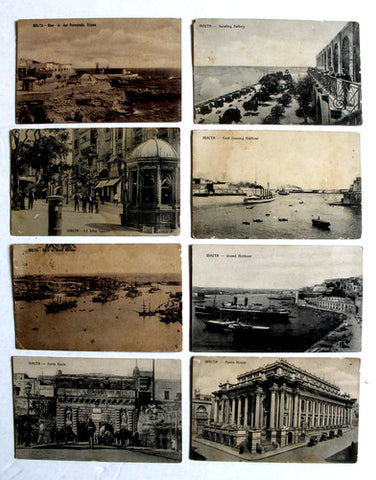 (Collection of 10) Malta Vintage Postcards 1910s