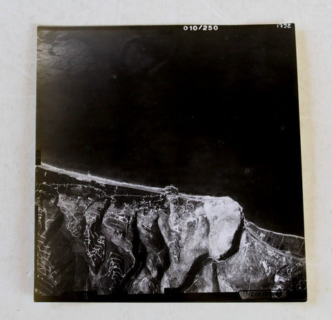 صورة جوية الأصلية خليج شكا, لبنان Ras Chekka Peninsula Lebanon Liban aerial Photo 1962