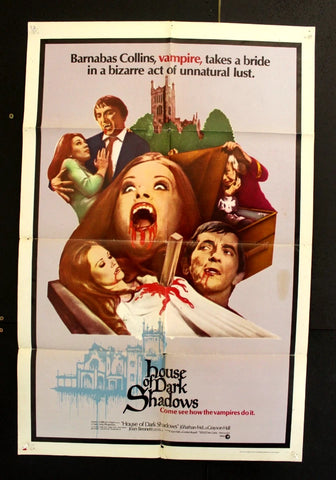 House of Dark Shadows (Jonathan Frid) 27x41" Original US Movie Poster 70s