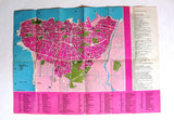 Lebanon Beirut Vintage Lebanese Tourism german BROCHURE Map 70s?