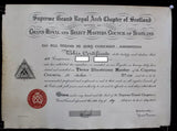 Beirut, Syria, Tube Freemason Supreme Grand Arch Chapter of Scotland Certification, UN 1941